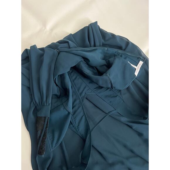 BCBGeneration Laced Teal Sleeveless Formal Dress‎ Size 4 Prom Grunge Regency - Picture 4 of 7